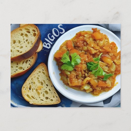 Cuisine traditionnelle polonaise, Carte postale po (Devant)