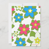 Cuisine tropicale hula invitation à la fête d'anni (Dos)