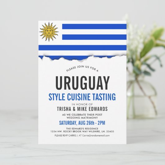 Cuisine uruguayenne| Invitation du drapeau du part (Debout devant)