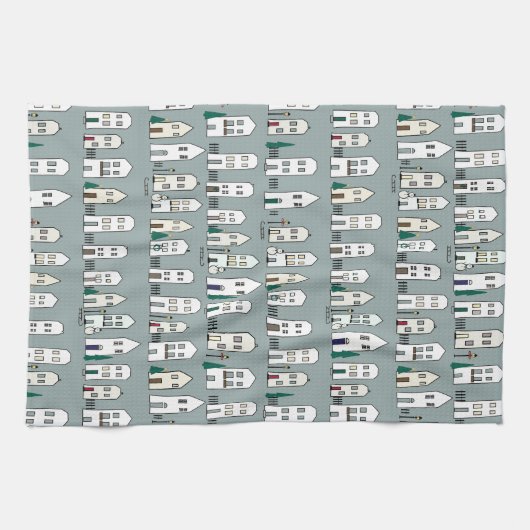 Cuisine Village de Noël Torchon (Horizontal)