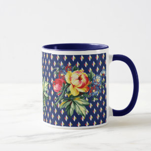 Cuisine vintage - édredon - tasse florale de