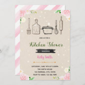 Cuisine vintage nuptiale invitation (Devant / Derrière)