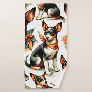 Cuisine Vintage Rat Terrier sans couture