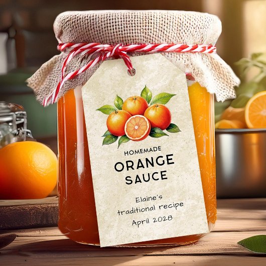 Cuisine vintage sauce orange étiquette