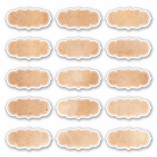 Cuisine Vintage simple Étiquettes vierges papier (Devant)