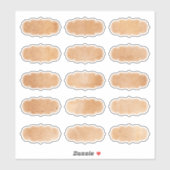 Cuisine Vintage simple Étiquettes vierges papier (Feuille)