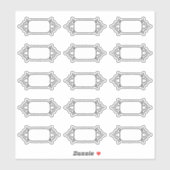 Cuisine Vintage simple vierge Étiquettes (Feuille)