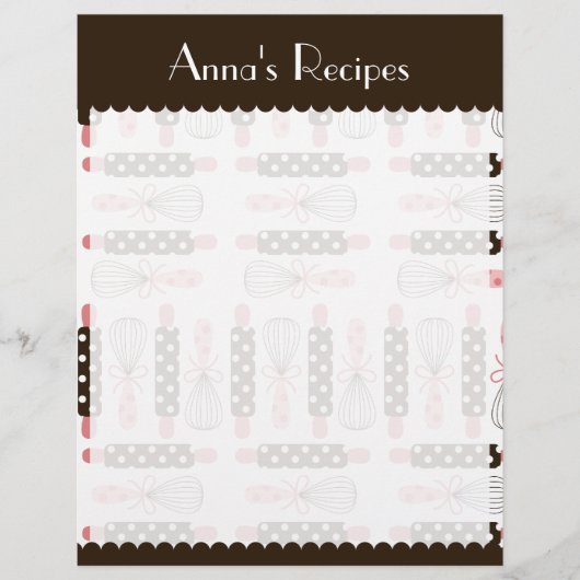 Cuisine vintage Ustensiles Recette Carte (Devant)