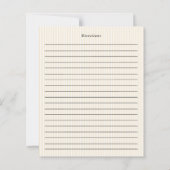 Cuisine vintage Ustensiles Recette rayée Carte (Dos)