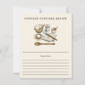Cuisine vintage Ustensiles Recette rayée Carte (Devant)