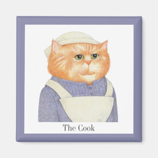 CUISINER Aimant Carré CAT + Texte (Devant)