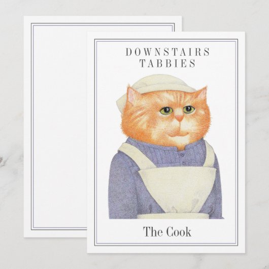 CUISINER CAT 5x7 Carte plate + Texte (Devant / Derrière)