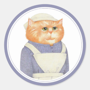 CUISINER CHAT Stickers grand rond