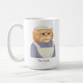 CUISINER Tall White Mug + Texte (Gauche)