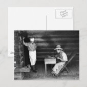 Cuisinier en train de regarder des cartes de jeu d (Devant / Derrière)