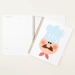 Cuisinier Italien avec Moustache et Chapeau