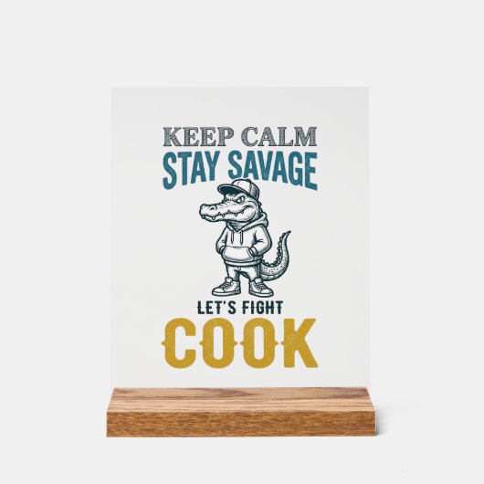 Cuisinier Sauvage Alligator Gravure Vintage Graphi (Recto)