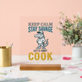 Cuisinier Sauvage Alligator Gravure Vintage Graphi (Mariage)