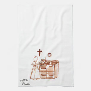 Cuisson avec la serviette de soeur