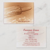 Cuisson avec le carte de visite de goupille (Devant / Derrière)