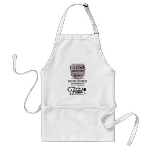 Cuisson avec le tablier drôle de vin