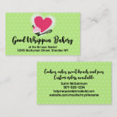 cuisson cupcake whisky coeur carte de visite vert (Devant / Derrière)