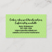 cuisson cupcake whisky coeur carte de visite vert (Dos)