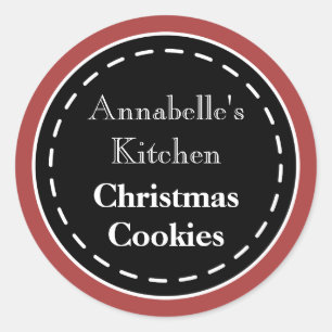 Cuisson de Noël rouge Cookies Cuisine Stickers