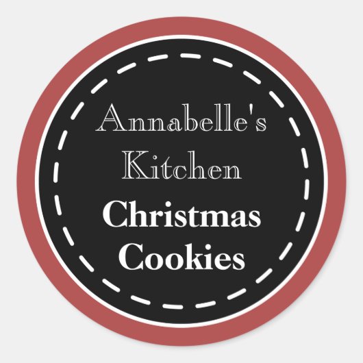 Cuisson de Noël rouge Cookies Cuisine Stickers (Devant)