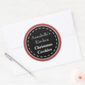 Cuisson de Noël rouge Cookies Cuisine Stickers (Enveloppe)