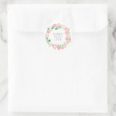 Cuit avec la couronne de fleurs d'amour | Stickers (Sac)