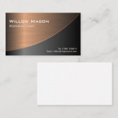 Cuivre brossé noir courbé, Carte de visite (Devant / Derrière)