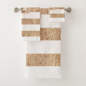 Cuivre et crème Tropical Palmiers Sparkle Chic (En situation)