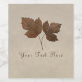 Cuivre Feuilles Automne Élégants Étiquettes de vin (Étiquettes simples)