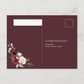 Cuivre Géométrique Bourgogne Bleu Non Menu RSVP (Dos)