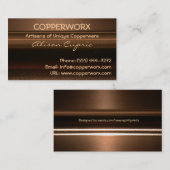 CUIVRE MÉTALLIQUE Cartes de visite (Devant / Derrière)