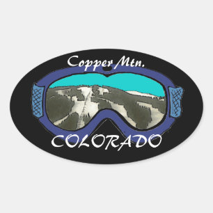 Cuivre Mtn Colorado bleu neige goggle autocollant