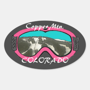 Cuivre Mtn Colorado rose neige goggle autocollant