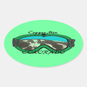 Cuivre Mtn Colorado vert neige goggle autocollant