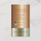 Cuivre/nickelé Carte de visite monogramme (Dos)