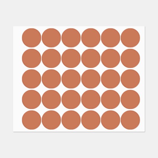 Cuivre rustique tendance - Étiquette (Feuille)