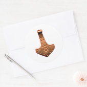 Cuivre Thor Hammer blanc gros autocollants ronds (Enveloppe)