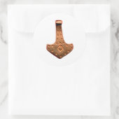 Cuivre Thor Hammer blanc gros autocollants ronds (Sac)