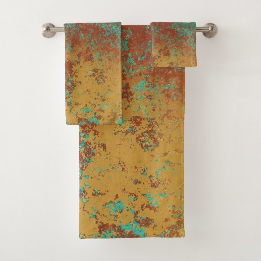 Cuivre Turquoise Bleu Orange Texture Brown (En situation)