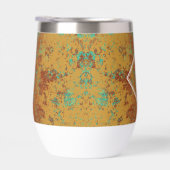 Cuivre Turquoise Texture métallique Monogramme ini (Droite)