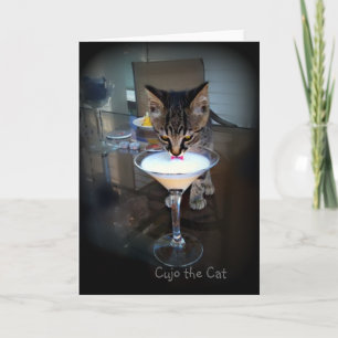 Cujo de kat Milktini Feestdagen Kaart