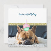 CUL FRANÇAIS BULLDOG BLANC MARINE INVITATION (Devant)