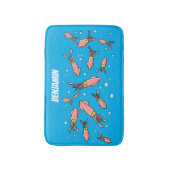 Cula funny pink squid cartoon pattern badmat (Voorkant Verticaal)
