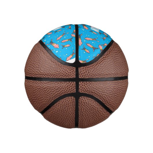 Cula funny pink squid cartoon pattern basketbal (Rechts)
