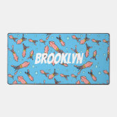 Cula funny pink squid cartoon pattern bureaumat (Voorkant)